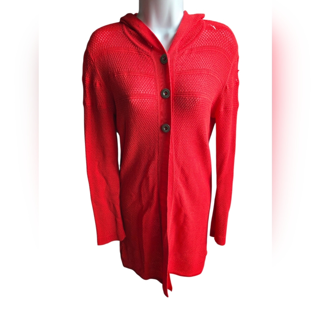 Title Nine Red Merino Wool Alpaca Blend Cardigan Women’s Size M